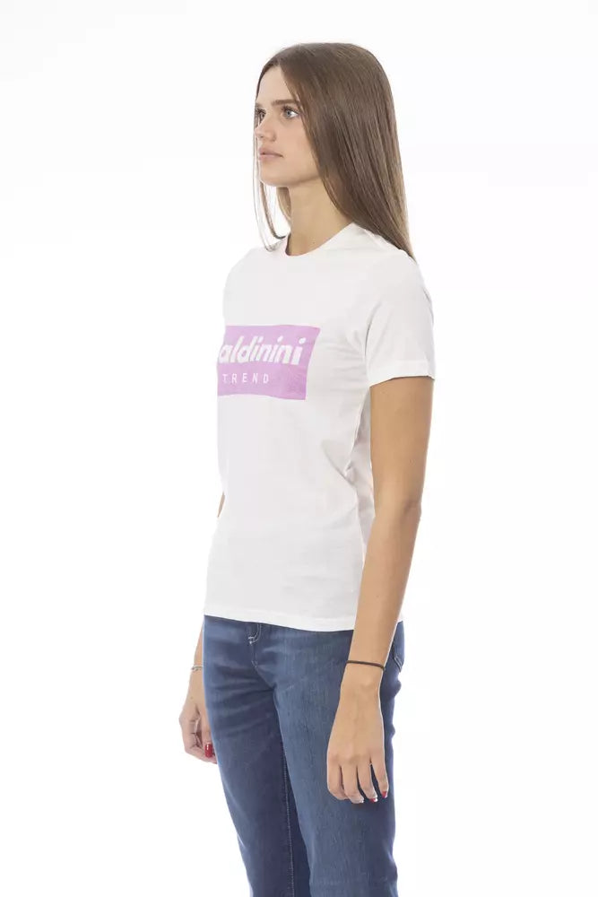 White Cotton Women T-Shirt - SEHABRANDS