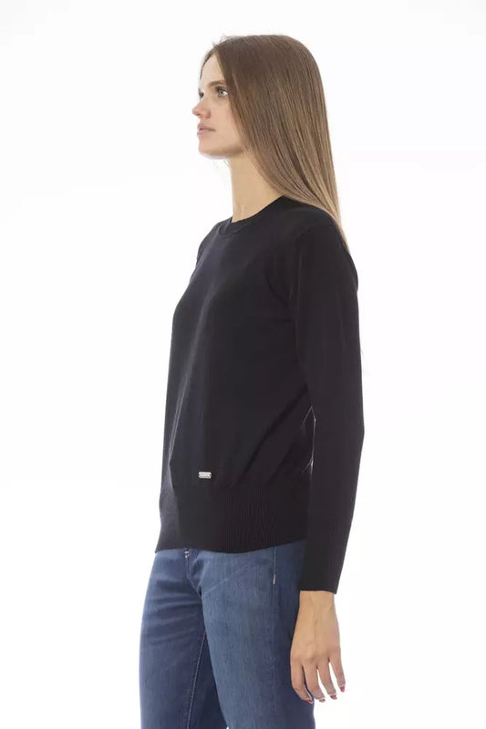 Black Wool Women Sweater - SEHABRANDS