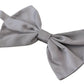 Dolce & Gabbana Elegant Silver Gray Silk Bow Tie