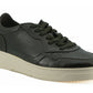 Sleek Dark Brown Leather Sneakers - SEHABRANDS