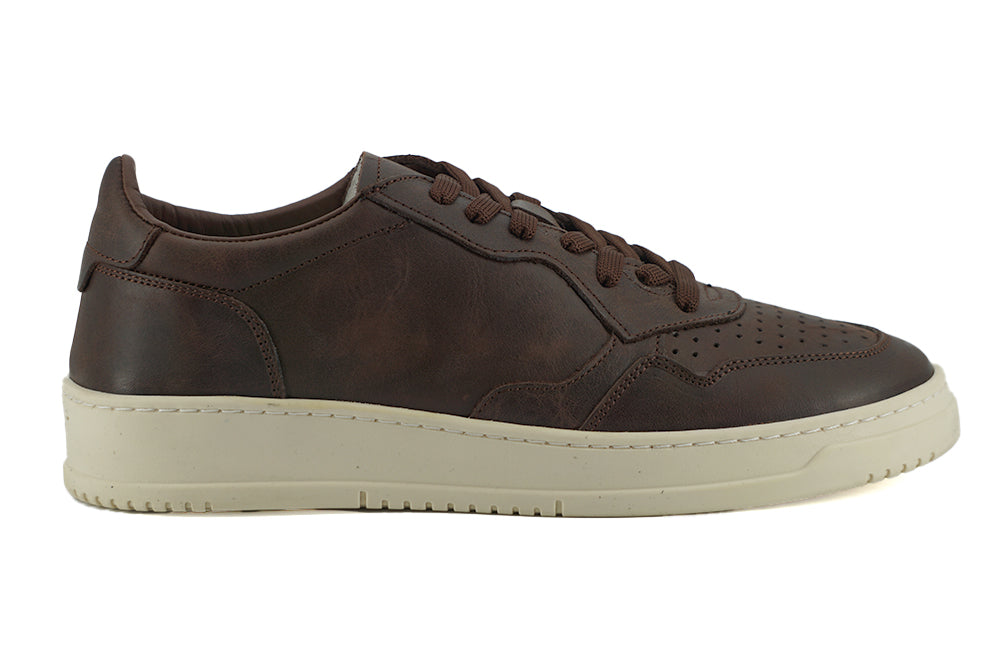 Exclusive Leather Fabric Sneakers in Brown - SEHABRANDS