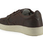 Exclusive Leather Fabric Sneakers in Brown - SEHABRANDS