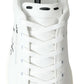 Dolce & Gabbana Sleek White Leather Casual Sneakers