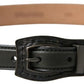 Exquisite Italian Leather Belt with Metal Buckle - SEHABRANDS