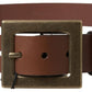 Dolce & Gabbana Elegant Leather Belt with Metal Buckle