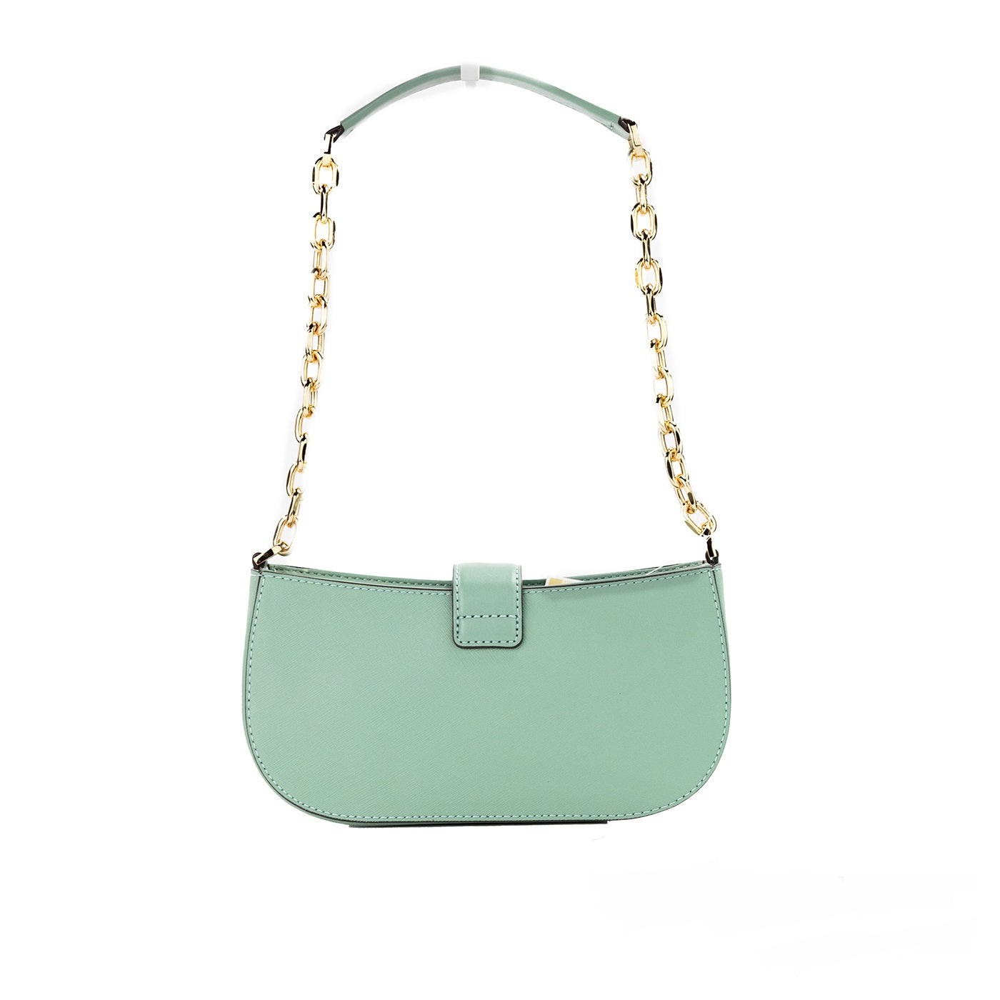 Carmen Small Sea Green Leather Pouchette Shoulder Crossbody Purse - SEHABRANDS