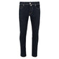 Elegant Slim Fit Dark Blue Designer Jeans - SEHABRANDS