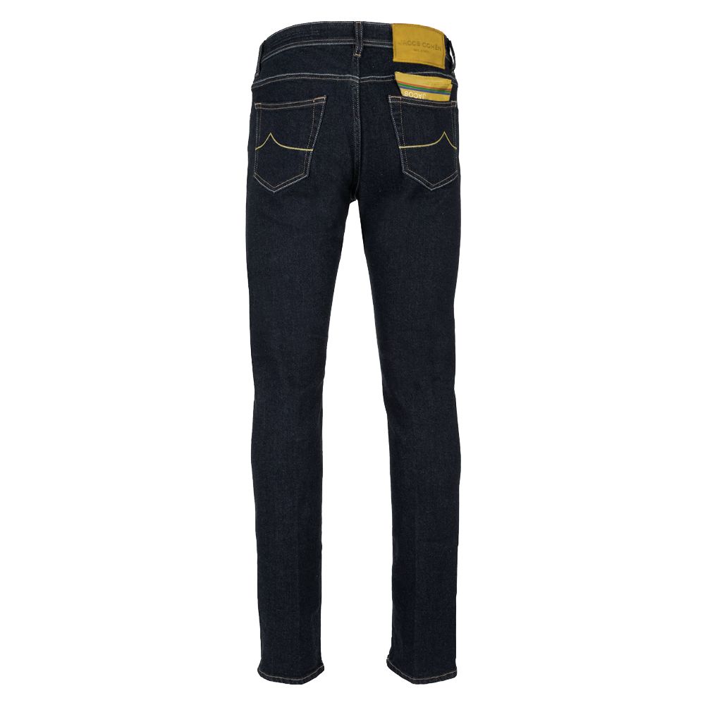 Elegant Slim Fit Dark Blue Designer Jeans - SEHABRANDS