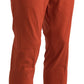 Elegant Orange Pure Cotton Pants - SEHABRANDS