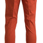 Elegant Orange Pure Cotton Pants - SEHABRANDS