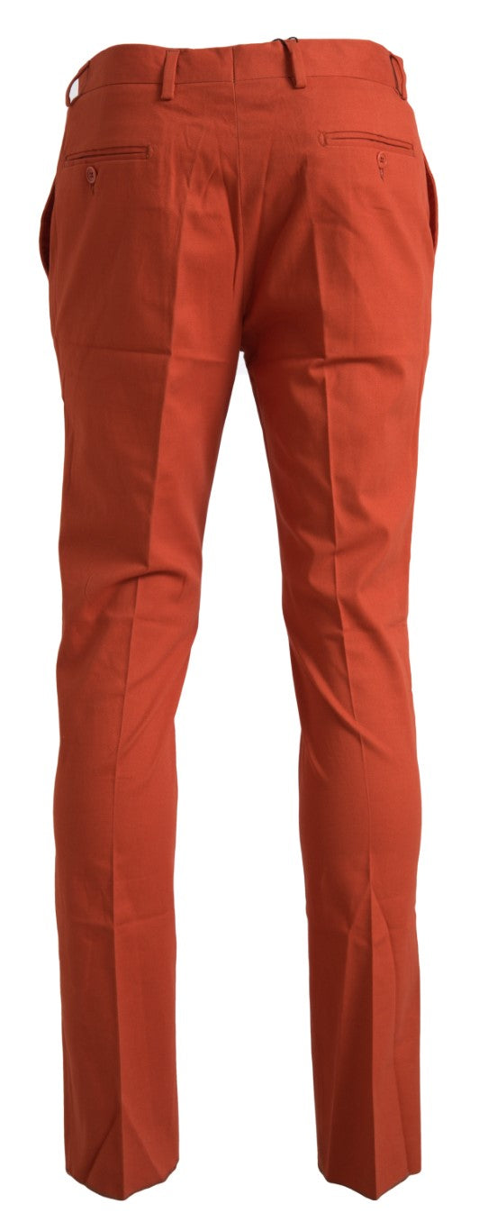 Elegant Orange Pure Cotton Pants - SEHABRANDS