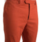 Elegant Orange Pure Cotton Pants - SEHABRANDS