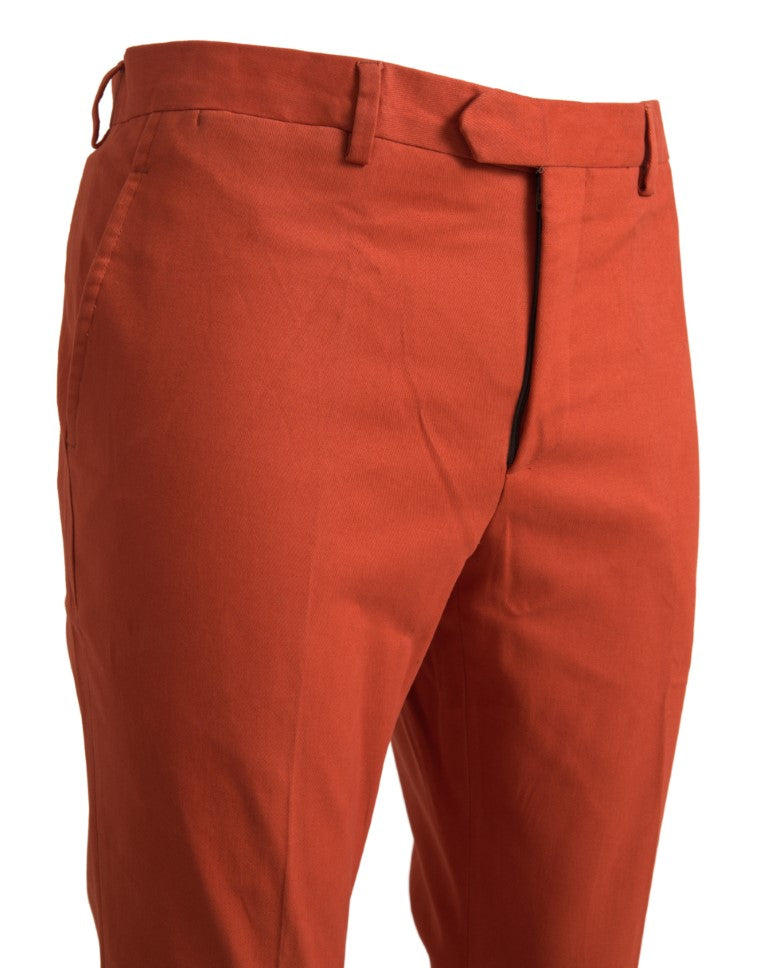 Elegant Orange Pure Cotton Pants - SEHABRANDS