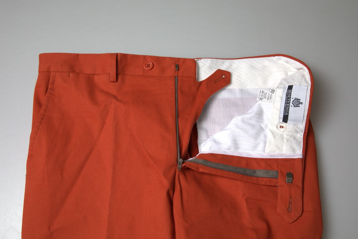 Elegant Orange Pure Cotton Pants - SEHABRANDS