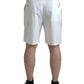 Dolce & Gabbana Elegant White Bermuda Denim Shorts