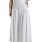 Dolce & Gabbana Elegant High Waist Cotton Maxi Skirt