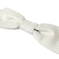 Dolce & Gabbana Elegant Ivory Silk Bow Tie