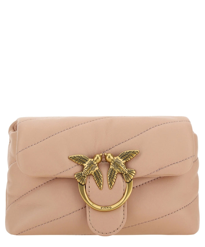 Chic Blush Quilted Crossbody Love Puff Bag - SEHABRANDS