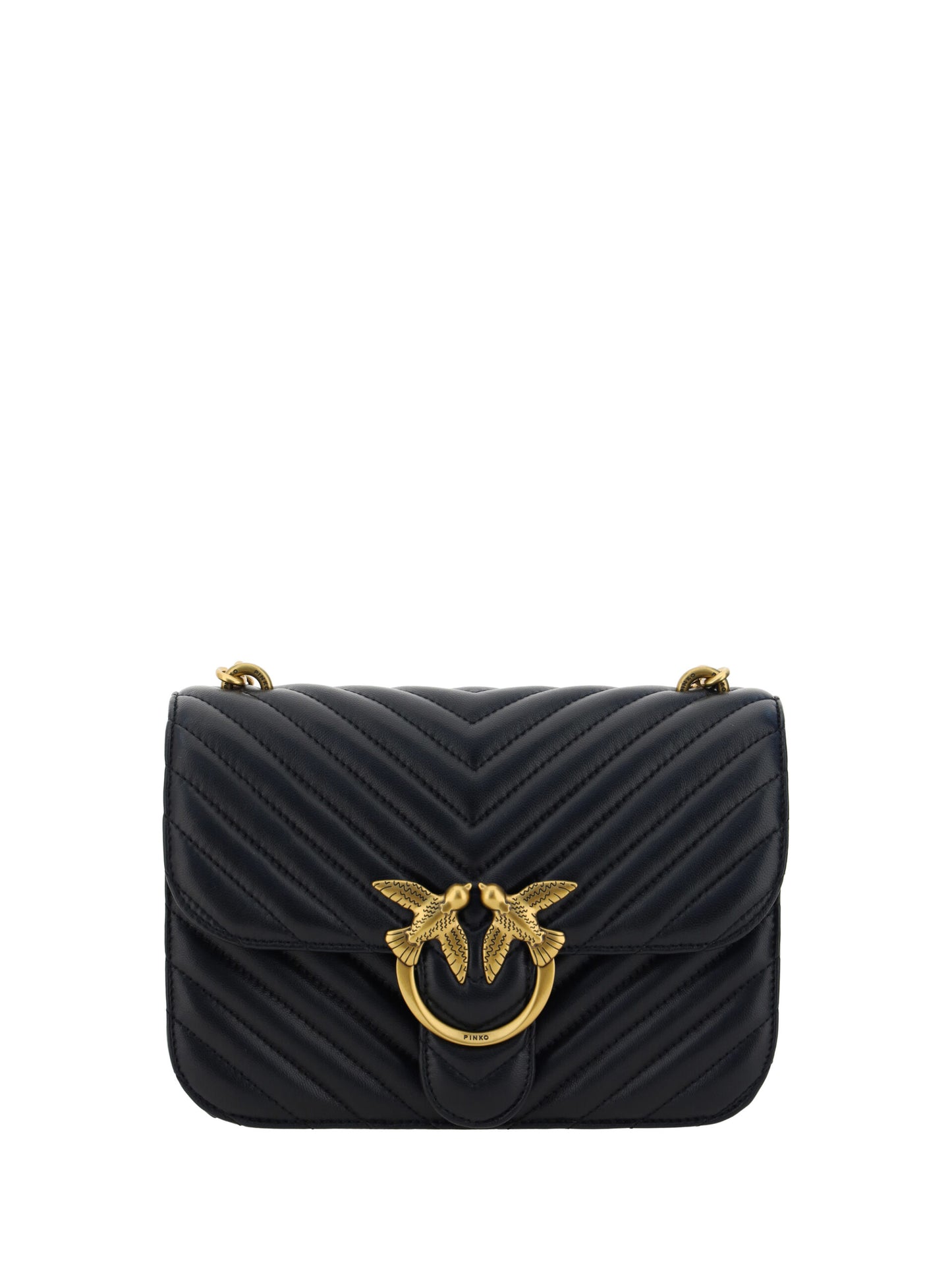 Elegant Black Quilted Leather Shoulder Bag - SEHABRANDS