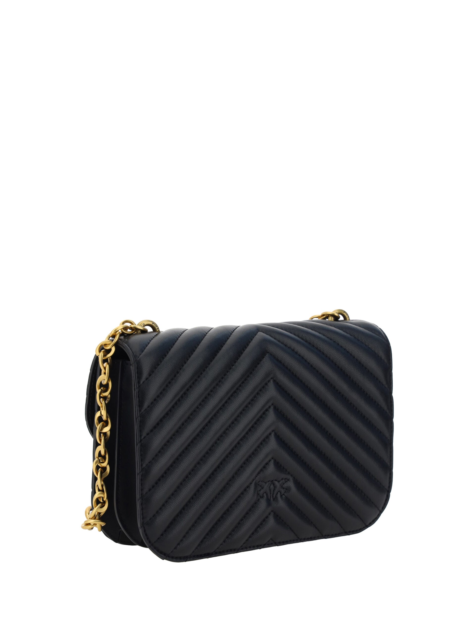 Elegant Black Quilted Leather Shoulder Bag - SEHABRANDS