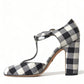 Dolce & Gabbana Chic Gingham T-Strap Pumps: Timeless Mary Jane Heels