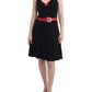 Elegant Black Palladio Knee-Length Dress - SEHABRANDS