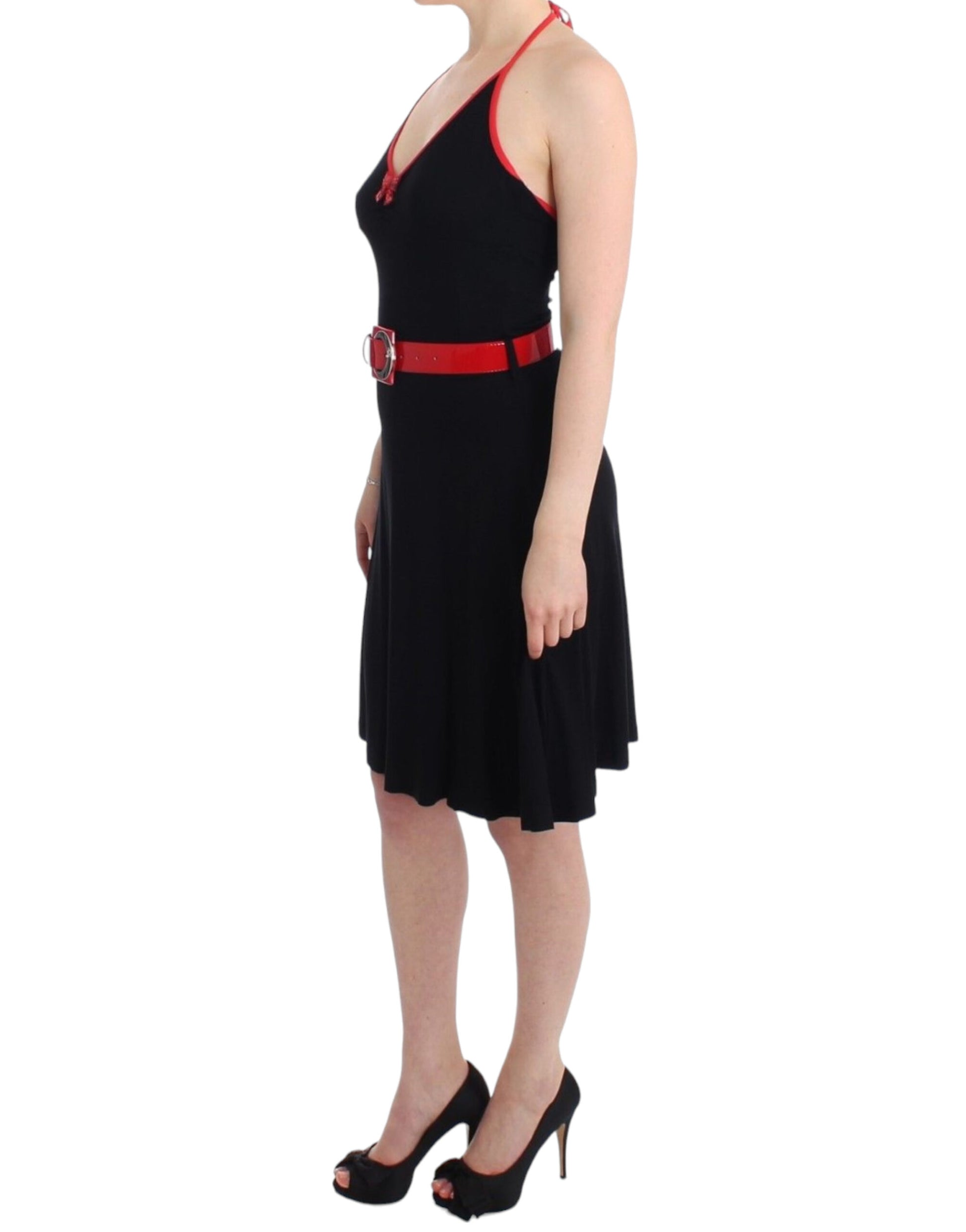 Elegant Black Palladio Knee-Length Dress - SEHABRANDS