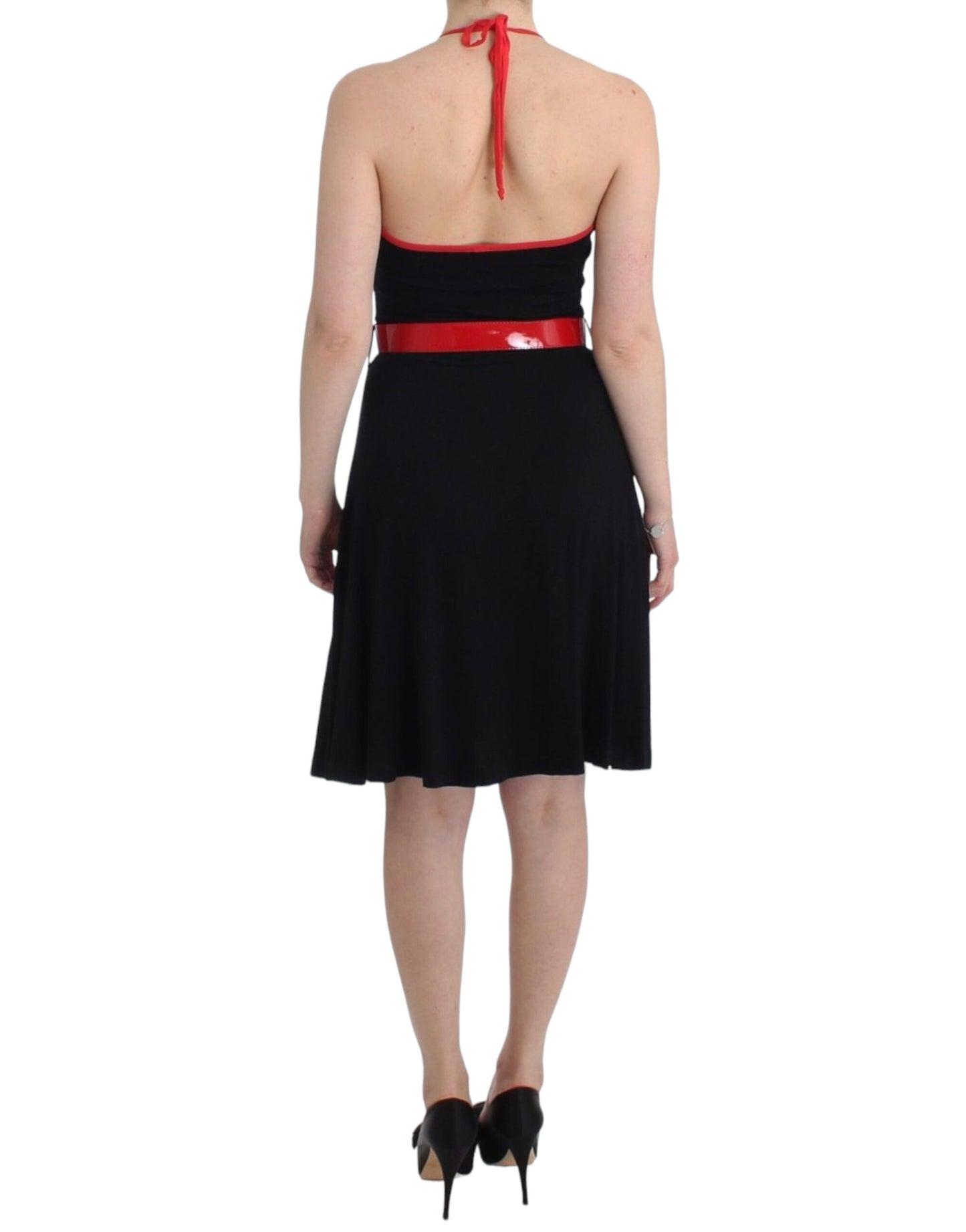 Elegant Black Palladio Knee-Length Dress - SEHABRANDS