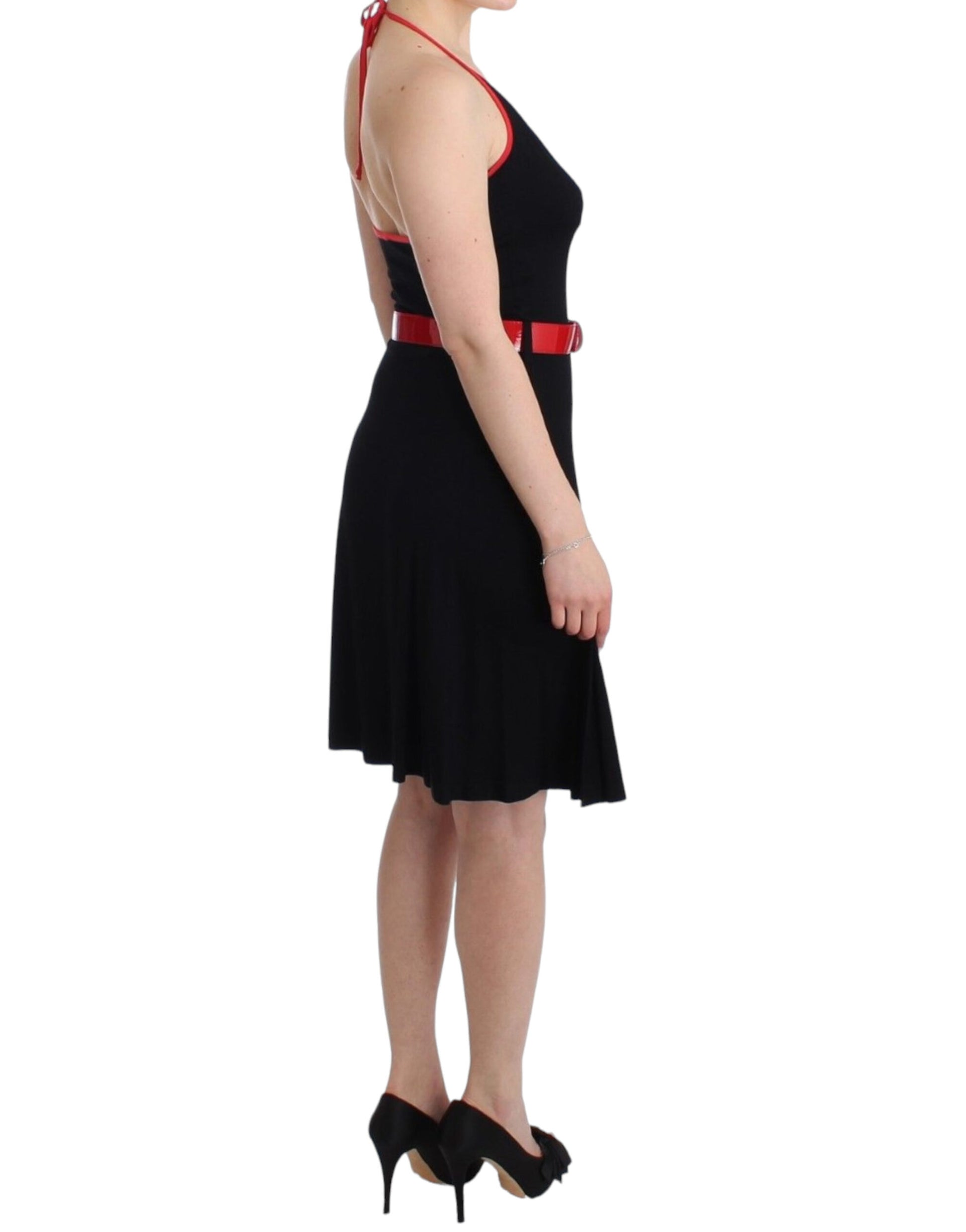 Elegant Black Palladio Knee-Length Dress - SEHABRANDS