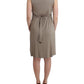 Studded Sheath Knee-Length Dress in Beige - SEHABRANDS