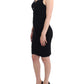 Elegant Black Sheath Knee-Length Dress - SEHABRANDS