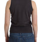 Elegant Sleeveless Brown Knit Top - SEHABRANDS