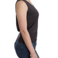 Elegant Sleeveless Brown Knit Top - SEHABRANDS