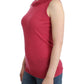 Elegant Pink Sleeveless Wool Knit Top - SEHABRANDS