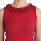 Elegant Pink Sleeveless Wool Knit Top - SEHABRANDS