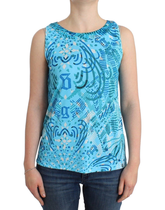 Elegant Sleeveless Silk-Detailed Top - SEHABRANDS