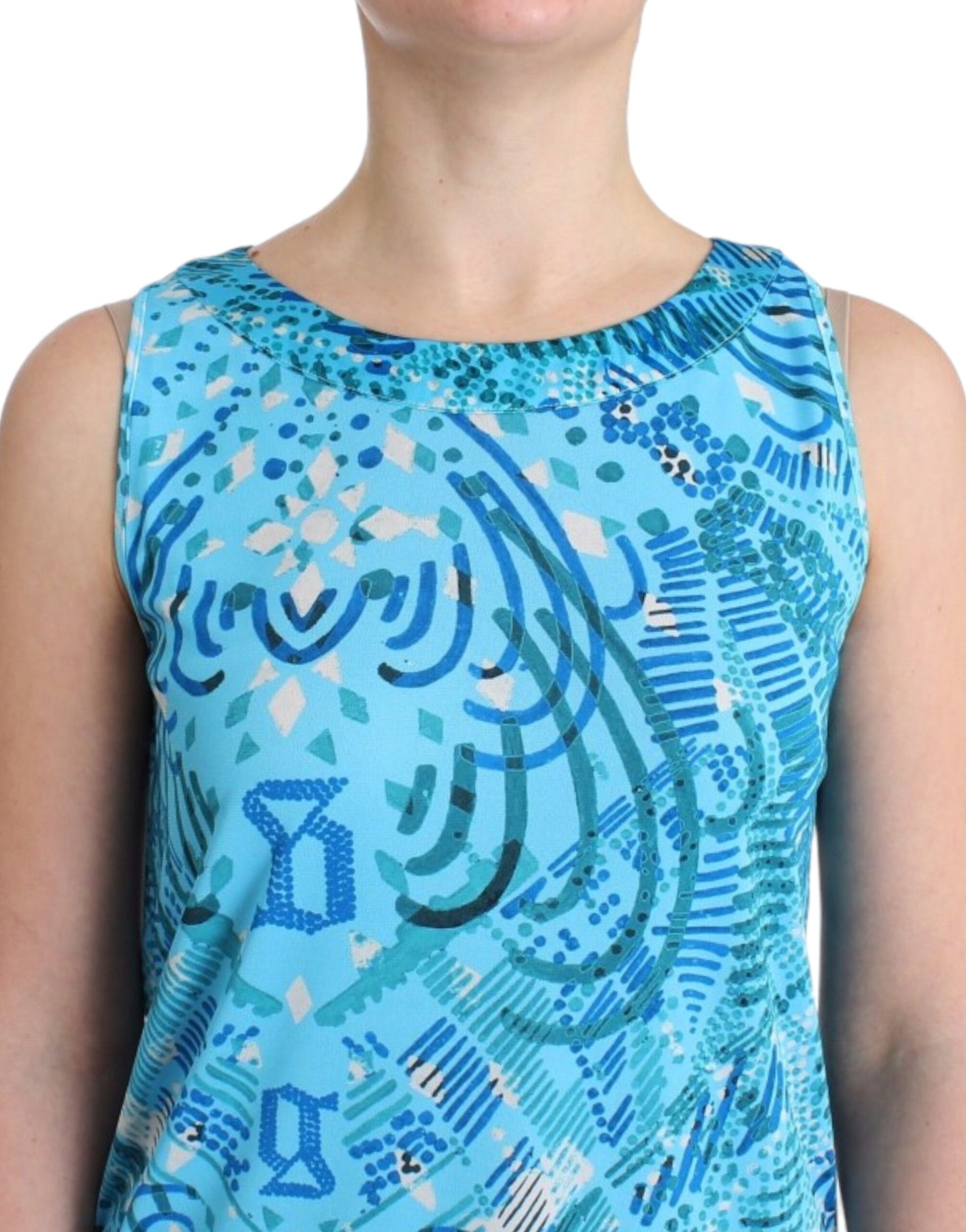 Elegant Sleeveless Silk-Detailed Top - SEHABRANDS