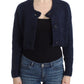 Chic Cropped Blue Cardigan - SEHABRANDS