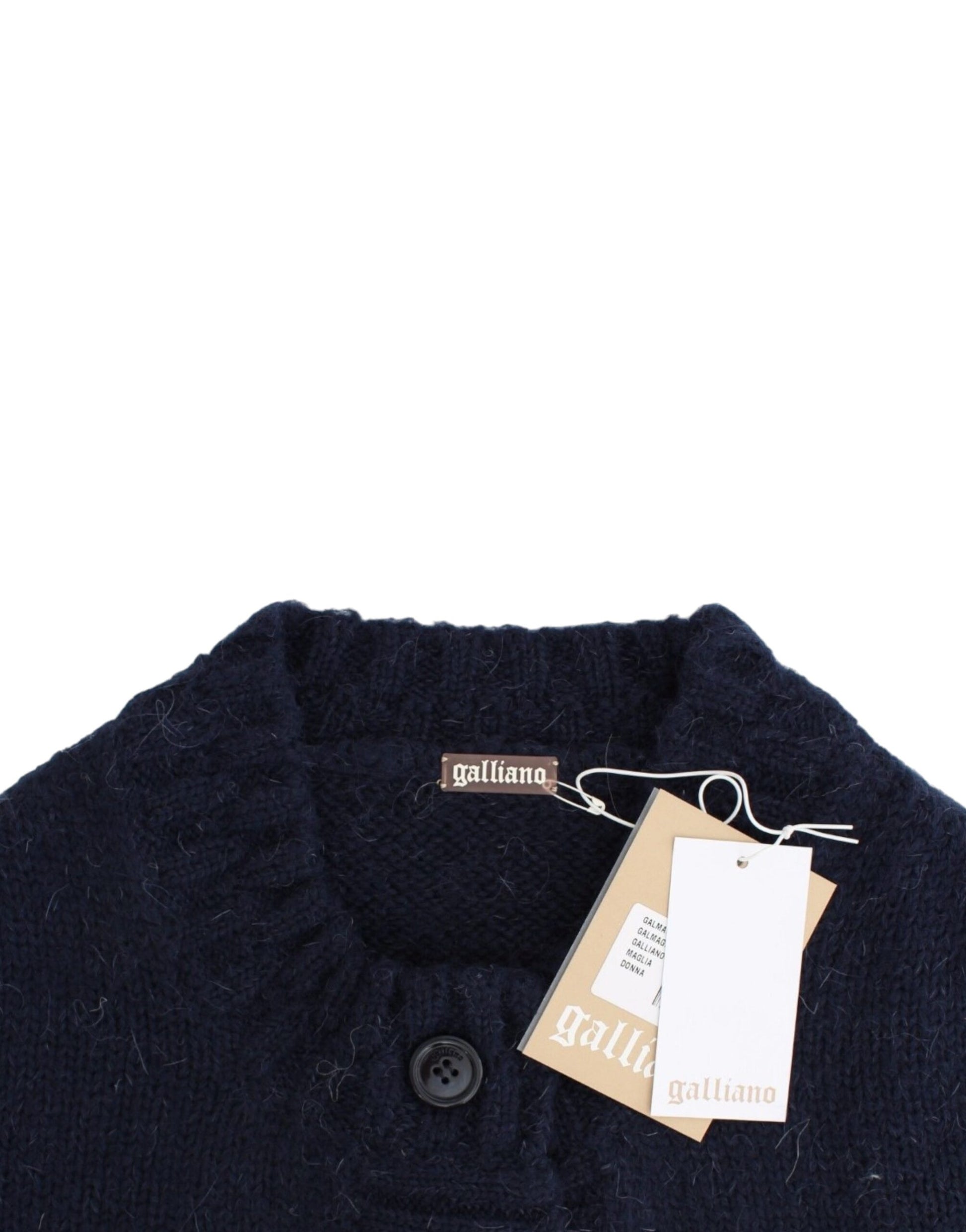 Chic Cropped Blue Cardigan - SEHABRANDS