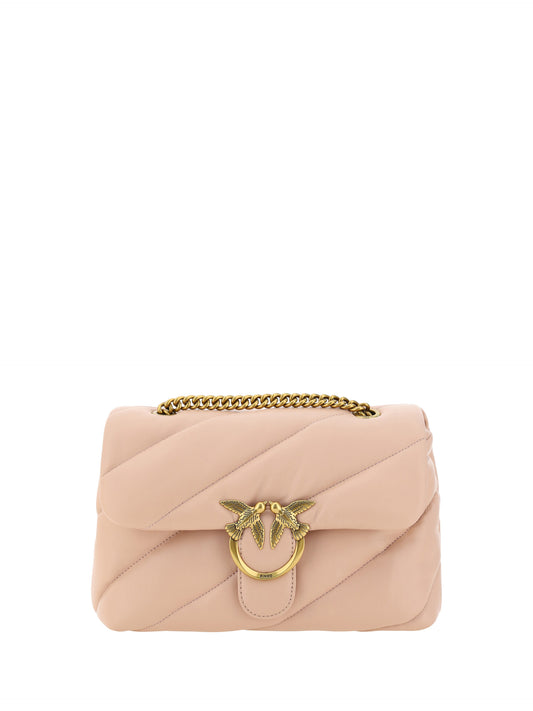 Elegant Light Pink Quilted Shoulder Bag - SEHABRANDS