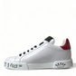 Dolce & Gabbana Chic White Portofino Leather Sneakers