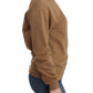 Chic Brown Crewneck Cotton Sweater - SEHABRANDS