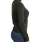 Chic Green Turtleneck Virgin Wool Sweater - SEHABRANDS