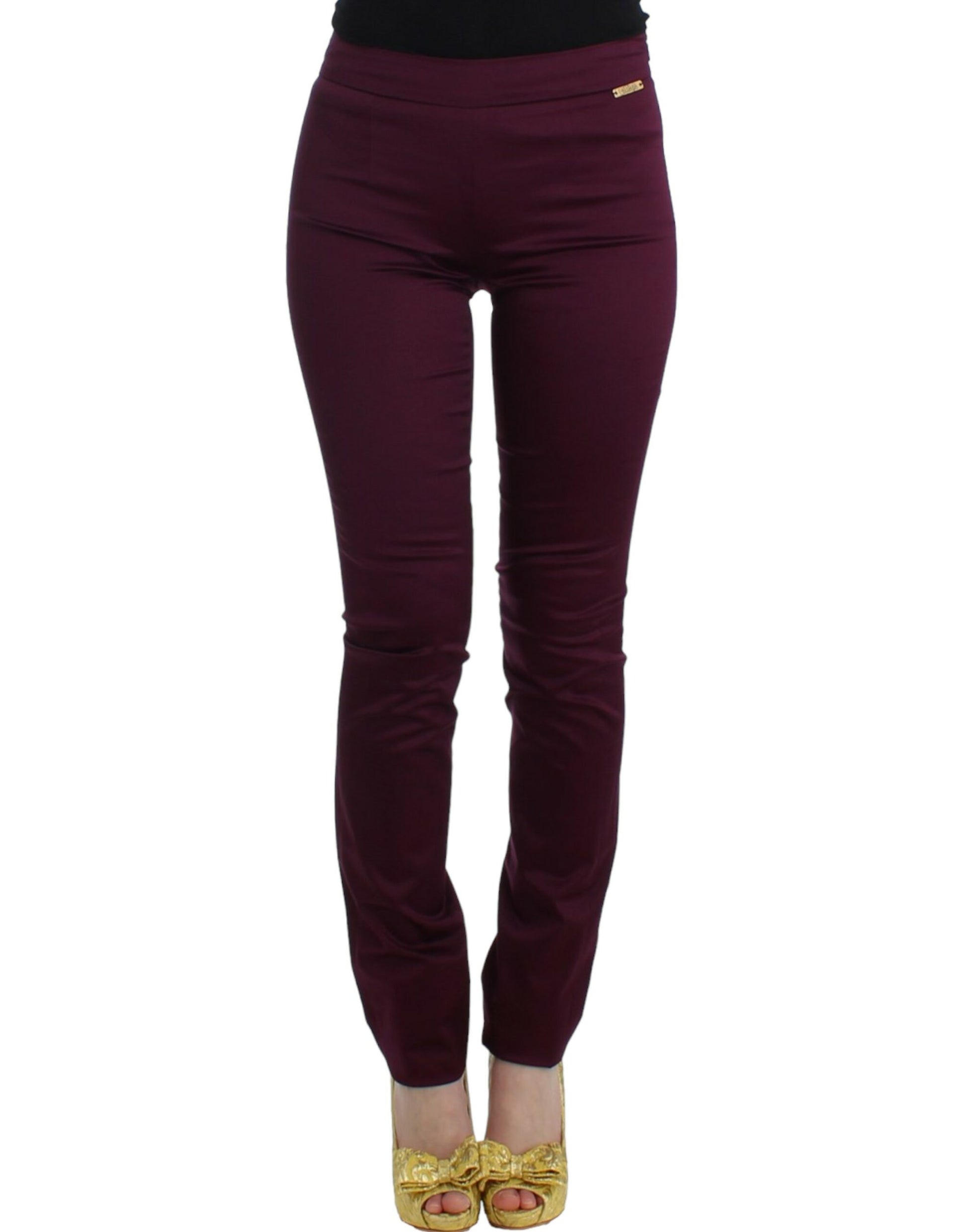 Elegant Purple Slim Pants - SEHABRANDS