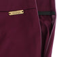 Elegant Purple Slim Pants - SEHABRANDS