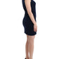 Elegant Knee-Length Blue Cotton Dress - SEHABRANDS