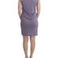 Elegant Purple Knee-Length Cotton Dress - SEHABRANDS