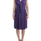 Elegant Purple Knee-Length Jersey Dress - SEHABRANDS