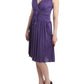 Elegant Purple Knee-Length Jersey Dress - SEHABRANDS