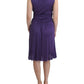 Elegant Purple Knee-Length Jersey Dress - SEHABRANDS